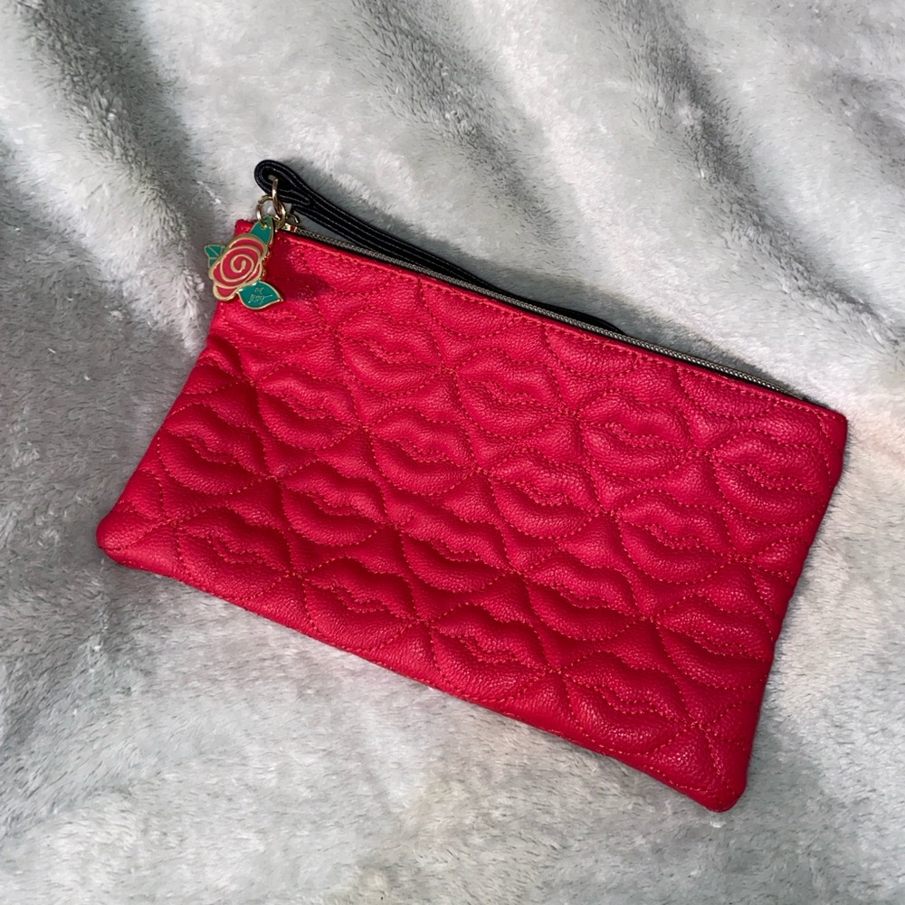 Betsey Johnson Red Quilted Clutch